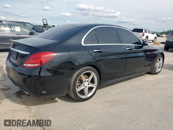 2015 Mercedes-Benz C 300 with VIN 55SWF4JB5FU089833, listed as a Copart auction lot 56554125 with 268,624 mi miles and Clean Title. Bid and sale history available at DreamBid. Image 3.