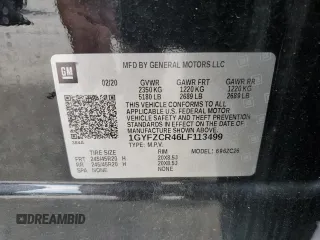 2020 Cadillac XT4 FWD Premium Luxury with VIN 1GYFZCR46LF113499, listed as a Copart auction lot 57534205 with 64,859 mi miles and Salvage title. Bid and sale history available at DreamBid. Image 13.
