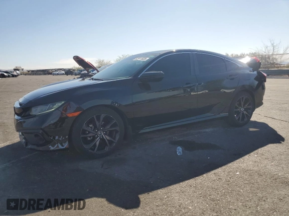 2019 Honda Civic Sport with VIN 19XFC2F83KE203341, listed as a Copart auction lot 52911825 with 120,011 mi miles and Salvage title. Bid and sale history available at DreamBid. Image 1.