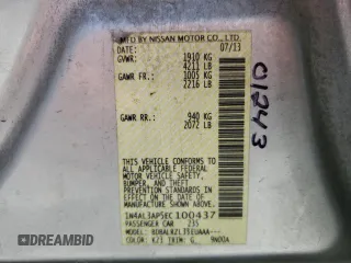 2014 Nissan Altima 2.5 S with VIN 1N4AL3AP5EC100437, listed as a Copart auction lot 50254225 with 229,357 mi miles and Salvage Title. Bid and sale history available at carsss.com. Image 12.