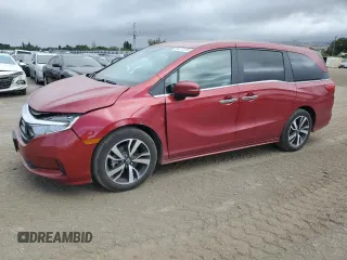 2022 Honda Odyssey Touring with VIN 5FNRL6H85NB067178, listed as a Copart auction lot 56577315 with 22,184 mi miles and Salvage title. Bid and sale history available at DreamBid. Image 1.
