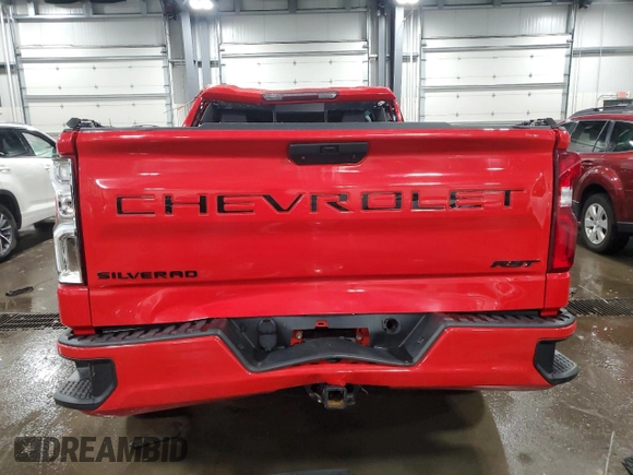 2021 Chevrolet Silverado 1500 RST with VIN 1GCUYEET1MZ132633, listed as a Copart auction lot 42804675 with 0 mi miles and Non Repairable. Bid and sale history available at carsss.com. Image 6.