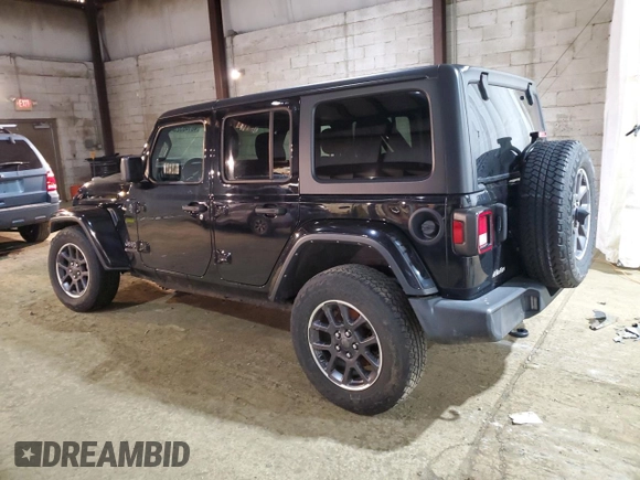 2021 Jeep Wrangler Unlimited 80th Anniversary with VIN 1C4HJXDN1MW738407, listed as a Copart auction lot 46140325 with 50,824 mi miles and Salvage title. Bid and sale history available at DreamBid. Image 2.