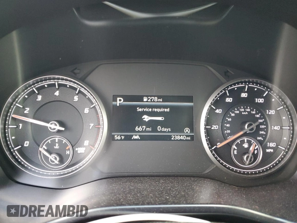 2023 Hyundai Santa Fe SE with VIN 5NMS14AJ0PH485089, listed as a Copart auction lot 52774855 with 23,840 mi miles and Salvage title. Bid and sale history available at DreamBid. Image 9.