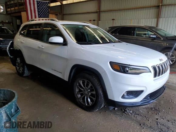 2019 Jeep Cherokee Latitude Plus with VIN 1C4PJLLB9KD247457, listed as a Copart auction lot 59538825 with 91,801 mi miles and Salvage title. Bid and sale history available at DreamBid. Image 4.