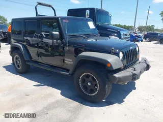 2013 Jeep Wrangler Unlimited Sport with VIN 1C4BJWDG7DL583686, listed as a IAAI auction lot 42037650 with 122,408 mi miles. Bid and sale history available at carsss.com. Image 1.