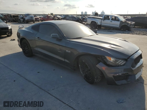 2015 Ford Mustang GT with VIN 1FA6P8CF6F5350142, listed as a Copart auction lot 75857324 with Not Provided miles and Salvage Title. Bid and sale history available at carsss.com. Image 4.