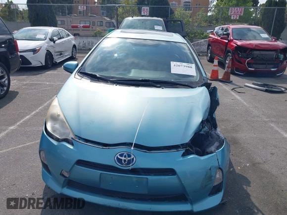 2012 Toyota Prius One with VIN JTDKDTB37C1018497, listed as a IAAI auction lot 42073988 with 167,648 mi miles. Bid and sale history available at carsss.com. Image 12.