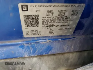 2019 Chevrolet Blazer z VIN 3GNKBGRS2KS599812, wystawiony jako Copart lot #58837535 z przebiegiem 164 823 mil mil oraz Szkoda całkowita • Salvage title. Historia ofert i sprzedaży dostępna na DreamBid. Obrazek 13.