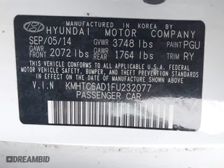 2015 Hyundai Veloster RE:FLEX with VIN KMHTC6AD1FU232077, listed as a IAAI auction lot 41529502 with 201,833 mi miles. Bid and sale history available at carsss.com. Image 9.