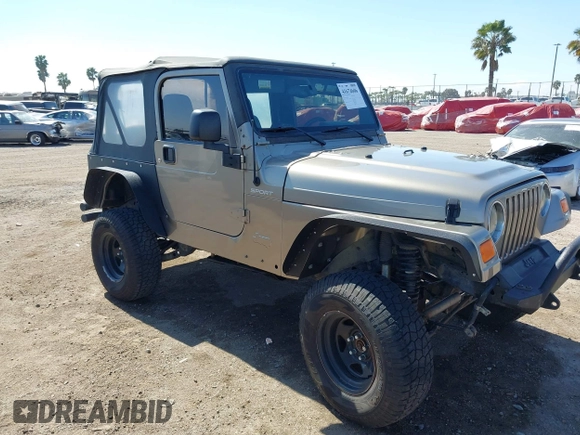 2005 Jeep Wrangler Sport with VIN 1J4FA49S65P342497, listed as a IAAI auction lot 41674606 with 123,457 mi miles. Bid and sale history available at carsss.com. Image 6.
