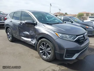 2021 Honda CR-V EX with VIN 2HKRW1H56MH428143, listed as a IAAI auction lot 41729140 with 19,250 mi miles. Bid and sale history available at carsss.com. Image 1.