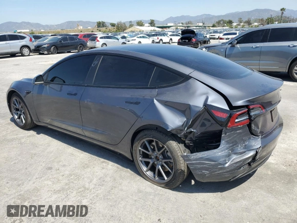 2023 Tesla Model 3 with VIN 5YJ3E1EA8PF616210, listed as a Copart auction lot 49340685 with 38,483 mi miles and Salvage Title. Bid and sale history available at DreamBid. Image 2.