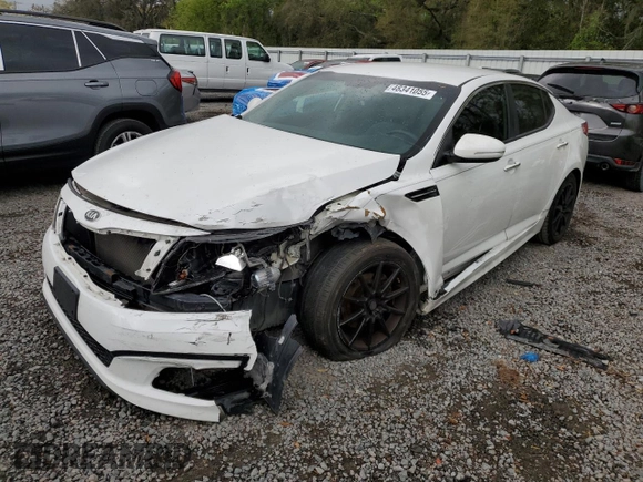 2015 Kia Optima LX with VIN KNAGM4A77F5555249, listed as a Copart auction lot 48341055 with 143,028 mi miles and Non Repairable. Bid and sale history available at carsss.com. Image 1.