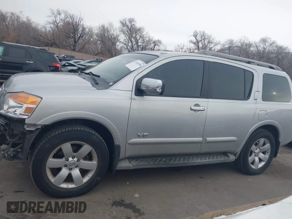 2008 Nissan Armada SE z VIN 5N1AA08C38N601641, wystawiony jako IAAI lot #41569296 z przebiegiem 223 865 mil mil oraz . Historia ofert i sprzedaży dostępna na DreamBid. Obrazek 15.