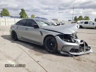 2024 BMW M3 Competition with VIN WBS33AY05RFS22907, listed as a Copart auction lot 70072274 with 5,323 mi miles and Salvage title. Bid and sale history available at DreamBid. Image 4.