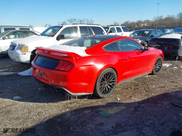 2019 Ford Mustang GT with VIN 1FA6P8CF3K5106619, listed as a IAAI auction lot 41623753 with 74,991 mi miles. Bid and sale history available at carsss.com. Image 4.