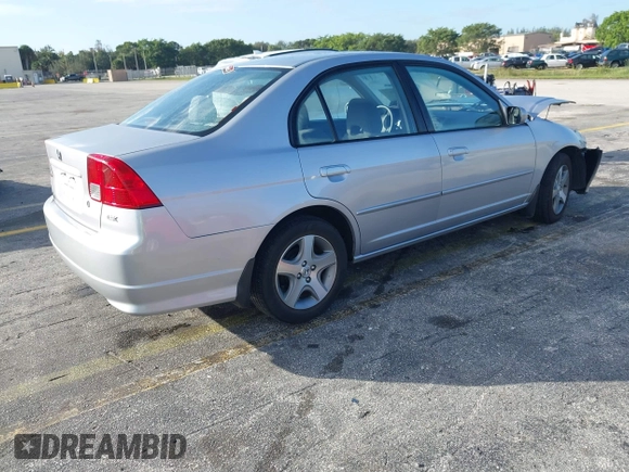 2004 Honda Civic EX z VIN 2HGES26834H541264, wystawiony jako IAAI lot #41259815 z przebiegiem 40 526 mil mil oraz . Historia ofert i sprzedaży dostępna na DreamBid. Obrazek 4.