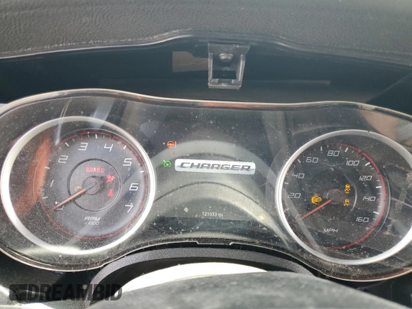 2015 Dodge Charger RT with VIN 2C3CDXCT9FH784672, listed as a Copart auction lot 58190615 with 121,033 mi miles and Salvage title. Bid and sale history available at DreamBid. Image 9.