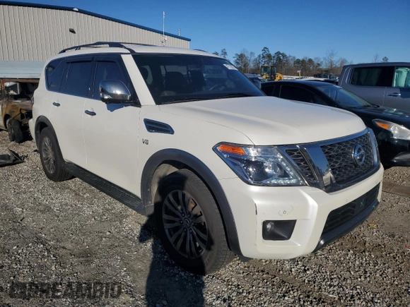 2018 Nissan Armada Platinum with VIN JN8AY2NE5J9733126, listed as a Copart auction lot 47739275 with 102,188 mi miles and Salvage Title. Bid and sale history available at carsss.com. Image 4.