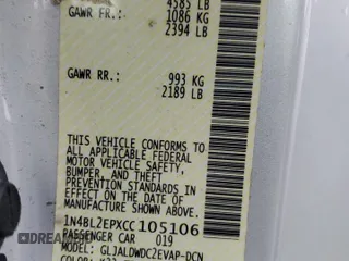 2012 Nissan Altima 3.5 SR with VIN 1N4BL2EPXCC105106, listed as a Copart auction lot 44338925 with 0 mi miles and Salvage Title. Bid and sale history available at carsss.com. Image 14.