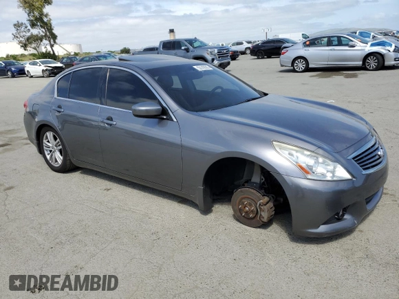 2011 Infiniti G37 x with VIN JN1CV6ARXBM409748, listed as a Copart auction lot 53143595 with 177,594 mi miles and Salvage Title. Bid and sale history available at carsss.com. Image 4.