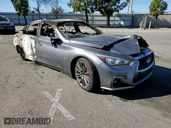 2019 Infiniti Q50 Red Sport 400 with VIN JN1FV7AP2KM761000, listed as a Copart auction lot 41535135 with Not provided miles and Non repairable. Bid and sale history available at DreamBid. Image 10.