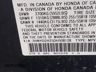 2013 Acura MDX with VIN 2HNYD2H25DH508128, listed as a IAAI auction lot 41822621 with 168,231 mi miles. Bid and sale history available at carsss.com. Image 9.