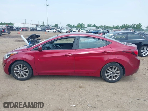 2016 Hyundai Elantra SE with VIN 5NPDH4AE2GH653924, listed as a IAAI auction lot 42496627 with 95,676 mi miles and . Bid and sale history available at DreamBid. Image 14.