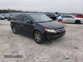 2014 Honda Odyssey EX-L with VIN 5FNRL5H65EB061079, listed as a Copart auction lot 48259855 with 126,498 mi miles and Salvage Title. Bid and sale history available at DreamBid. Image 12.