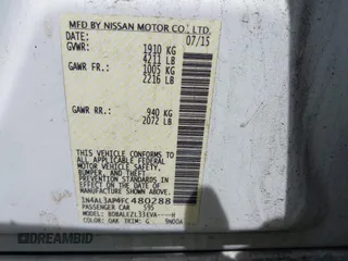 2015 Nissan Altima SV z VIN 1N4AL3AP4FC480288, wystawiony jako IAAI lot #42149829 z przebiegiem 113 830 mil mil oraz . Historia ofert i sprzedaży dostępna na DreamBid. Obrazek 9.