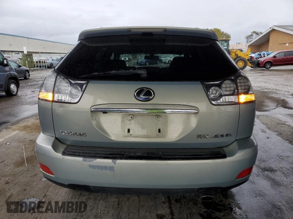 2008 Lexus RX 400h with VIN JTJGW31U582006809, listed as a Copart auction lot 48992435 with 145,563 mi miles and Salvage Title. Bid and sale history available at DreamBid. Image 6.