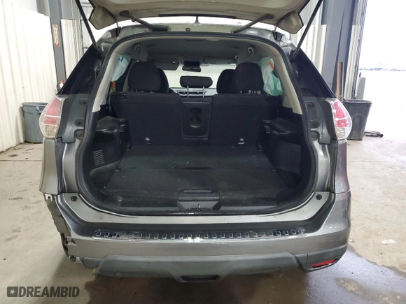 2016 Nissan Rogue SV with VIN KNMAT2MV6GP614355, listed as a Copart auction lot 47555415 with 124,064 mi miles and Salvage Title. Bid and sale history available at carsss.com. Image 6.