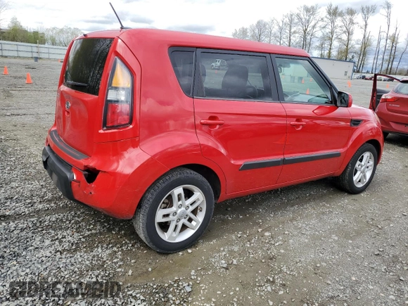 2011 Kia Soul + with VIN KNDJT2A25B7343825, listed as a Copart auction lot 52168345 with 117,204 mi miles and Salvage Title. Bid and sale history available at carsss.com. Image 3.