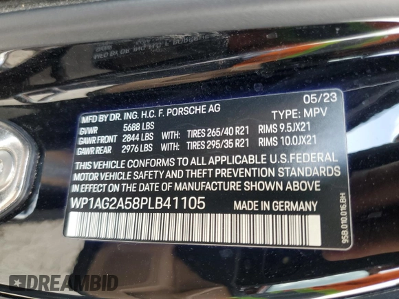 2023 Porsche Macan S z VIN WP1AG2A58PLB41105, wystawiony jako Copart lot #44139785 z przebiegiem 24 677 mil mil oraz Szkody całkowita. Historia ofert i sprzedaży dostępna na DreamBid. Obrazek 14.