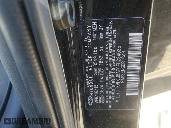 2015 Hyundai Accent Sport with VIN KMHCU5AE6FU234035, listed as a Copart auction lot 74429244 with 228,512 mi miles and Salvage Title. Bid and sale history available at carsss.com. Image 14.