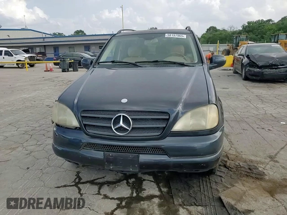 2001 Mercedes-Benz M 320/430/500 with VIN 4JGAB54E41A272057, listed as a Copart auction lot 58197965 with 150,829 mi miles and Salvage title. Bid and sale history available at DreamBid. Image 14.