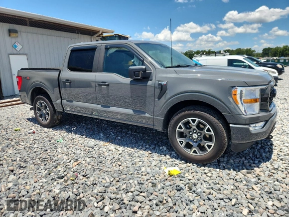 2021 Ford F-150 XL with VIN 1FTEW1CP1MFB85228, listed as a Copart auction lot 61338555 with Not provided miles and Salvage title. Bid and sale history available at DreamBid. Image 4.