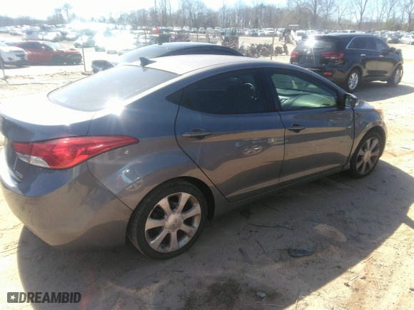 2012 Hyundai Elantra GLS with VIN 5NPDH4AE4CH090434, listed as a IAAI auction lot 41825488 with 208,252 mi miles. Bid and sale history available at carsss.com. Image 4.