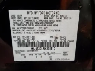 2020 Ford EcoSport SE with VIN MAJ6S3GL9LC338110, listed as a Copart auction lot 43659965 with 44,766 mi miles and Salvage Title. Bid and sale history available at DreamBid. Image 14.