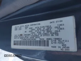 1994 Toyota Pickup with VIN JT4RN81A2R5194383, listed as a IAAI auction lot 41587661 with 262,153 mi miles and . Bid and sale history available at DreamBid. Image 9.