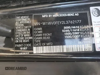 2020 Mercedes-Benz Metris with VIN W1WV0FEY2L3762177, listed as a Copart auction lot 44027605 with 30,685 mi miles and Salvage Title. Bid and sale history available at DreamBid. Image 14.