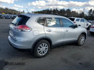 2015 Nissan Rogue SV with VIN KNMAT2MVXFP591564, listed as a Copart auction lot 48333455 with 77,453 mi miles and Salvage Title. Bid and sale history available at DreamBid. Image 3.