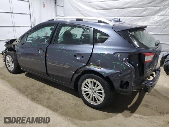 2017 Subaru Impreza Premium z VIN 4S3GTAB66H3745651, wystawiony jako Copart lot #48931305 z przebiegiem 123 186 mil mil oraz Szkoda całkowita • Salvage title. Historia ofert i sprzedaży dostępna na DreamBid. Obrazek 2.