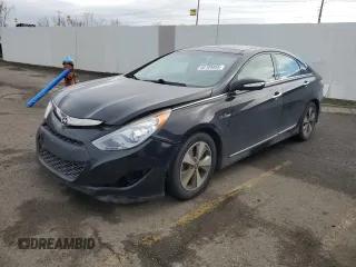 2012 Hyundai Sonata Hybrid with VIN KMHEC4A45CA043569, listed as a Copart auction lot 50185855 with 120,728 mi miles and Salvage Title. Bid and sale history available at DreamBid. Image 1.