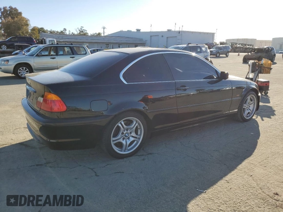 2001 BMW 3 Series 330Ci with VIN WBABN53421JU30014, listed as a Copart auction lot 46181895 with 238,938 mi miles and Salvage Title. Bid and sale history available at carsss.com. Image 3.
