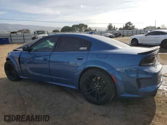 2021 Dodge Charger Scat Pack Widebody with VIN 2C3CDXGJ4MH639397, listed as a Copart auction lot 45706105 with 22,630 mi miles and Salvage Title. Bid and sale history available at carsss.com. Image 2.