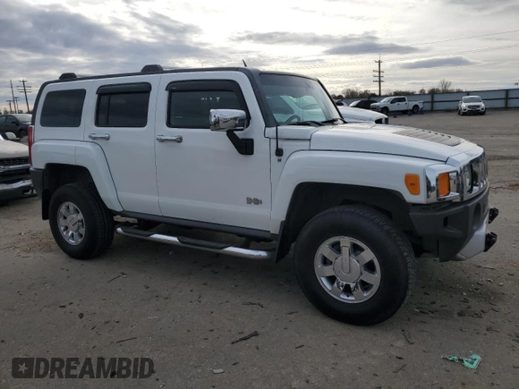 2009 Hummer H3 SUV Luxury with VIN 5GTEN13E298106011, listed as a Copart auction lot 77596674 with 143,356 mi miles and Salvage Title. Bid and sale history available at carsss.com. Image 4.