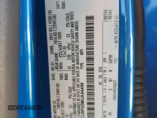 2021 Ford Escape S with VIN 1FMCU9F65MUA94498, listed as a Copart auction lot 81848834 with 29,848 mi miles and Salvage Title. Bid and sale history available at DreamBid. Image 12.