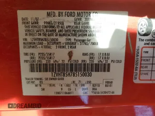 2008 Ford Mustang GT Deluxe with VIN 1ZVHT85H785150030, listed as a Copart auction lot 50251055 with 195,111 mi miles and Salvage Title. Bid and sale history available at DreamBid. Image 12.